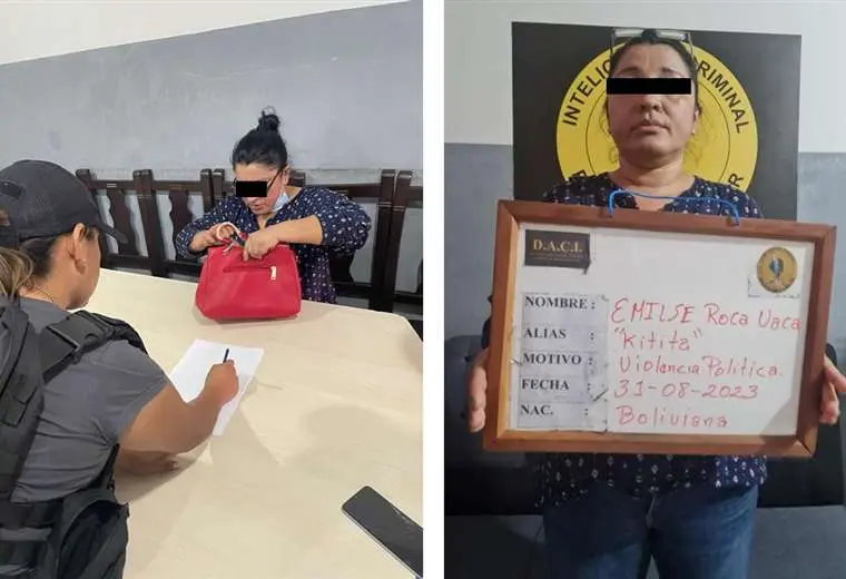  Envían a la cárcel a la activista ‘Kitita’ Roca, denunciada por agredir a la asambleísta Muriel Cruz
